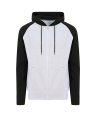 Baseball Hoodie AWDis JH063 heather grey-jet black